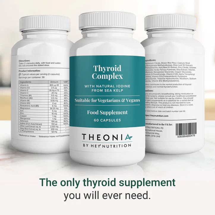 Theonia Thyroid Complex with Natural Iodine from Sea Kelp 60 Capsules, additional product view 2