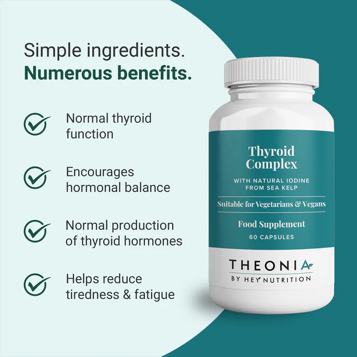 Theonia Thyroid Complex with Natural Iodine from Sea Kelp 60 Capsules, additional product view 3
