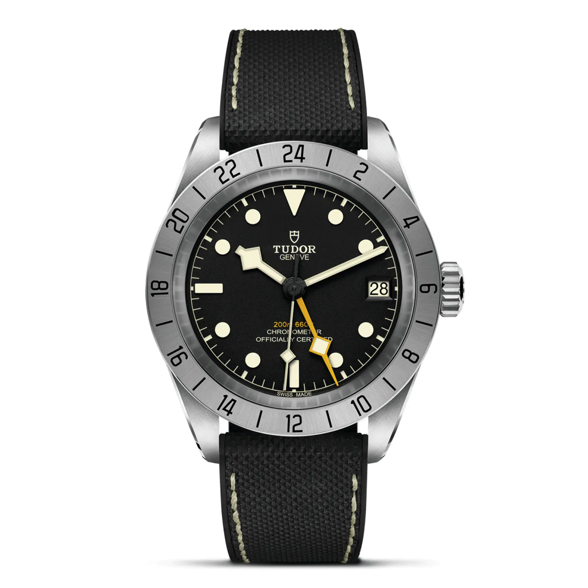 Tudor Black Bay Pro 39mm Steel Case Hybrid Rubber And Leather Strap
