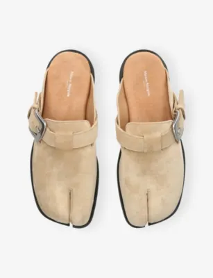 MAISON MARGIELA Tabi Suede Mules - EUR 41 / 7 UK MEN in Beige, additional product view 2