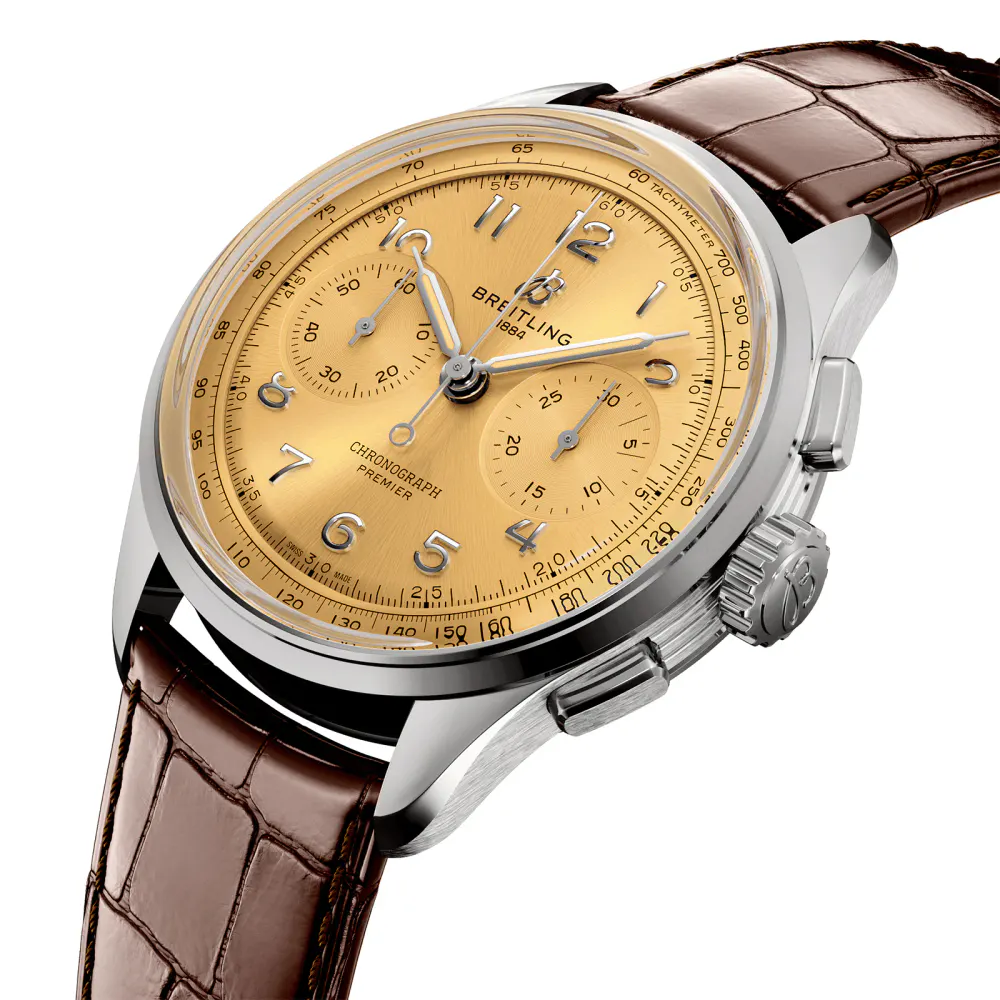 Breitling Premier B09 Chronograph 40mm Mens Watch Champagne in Champagne, additional product view 2