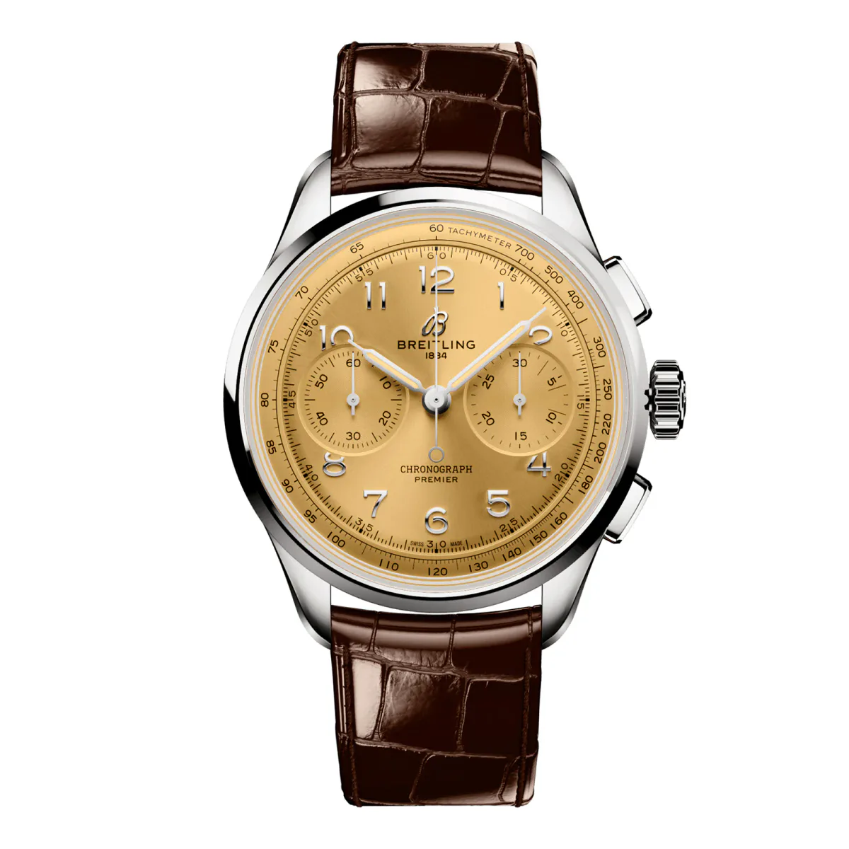 Breitling Premier B09 Chronograph 40mm Mens Watch Champagne