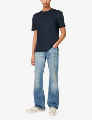 7 FOR ALL MANKIND Relaxed-Fit Crew-Neck Linen-Blend T-Shirt detail 2