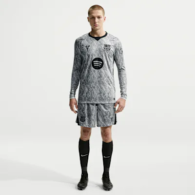 Nike F.C. Barcelona 2026/27 Stadium Away Goalkeeper Men's Kobe Dri-FIT Football Replica Shorts - Wolf Grey/Black/Black