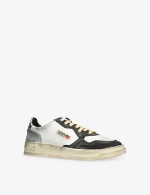 AUTRY Medalist Vintage Leather Trainers - EUR 46 / 12 UK MEN in SILVER COM, additional product view 3