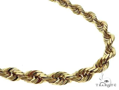 JALGAS - AMERICAS GOLD 14K Yellow Gold Diamond Cut Solid Rope Chain 11mm 68448 in 30 Inches – Chain