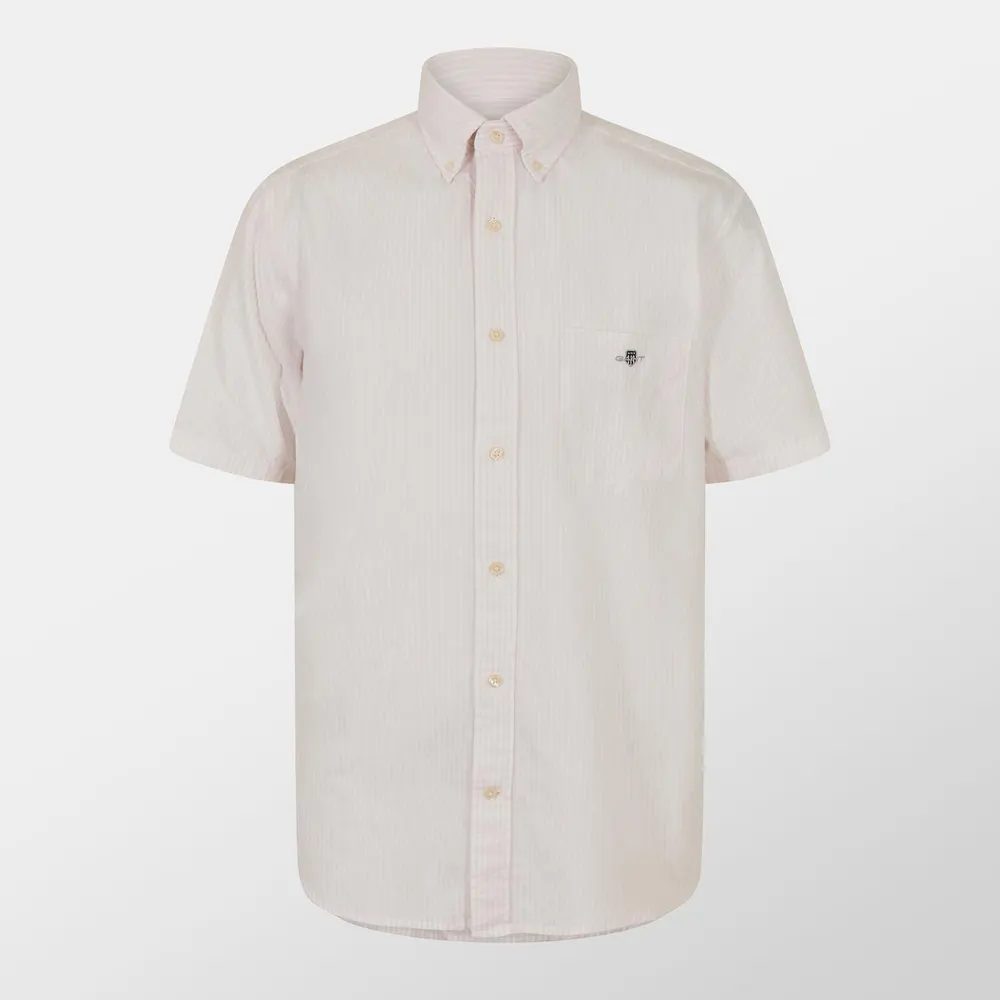 Gant Regular Fit Striped Classic Oxford Short Sleeve Shirt