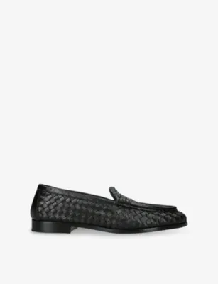 BOTTEGA VENETA Silenzio Leather Loafers - EUR 42.5 / 8.5 UK MEN in BLACK – Mens | Loafers