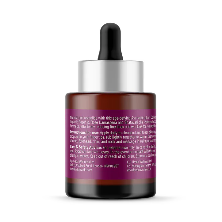 Urban Veda Reviving Facial Oil, Anti Ageing Cacay & Shatavari Skin Elasticity Treatment for Mature Skin 30ml detail 2