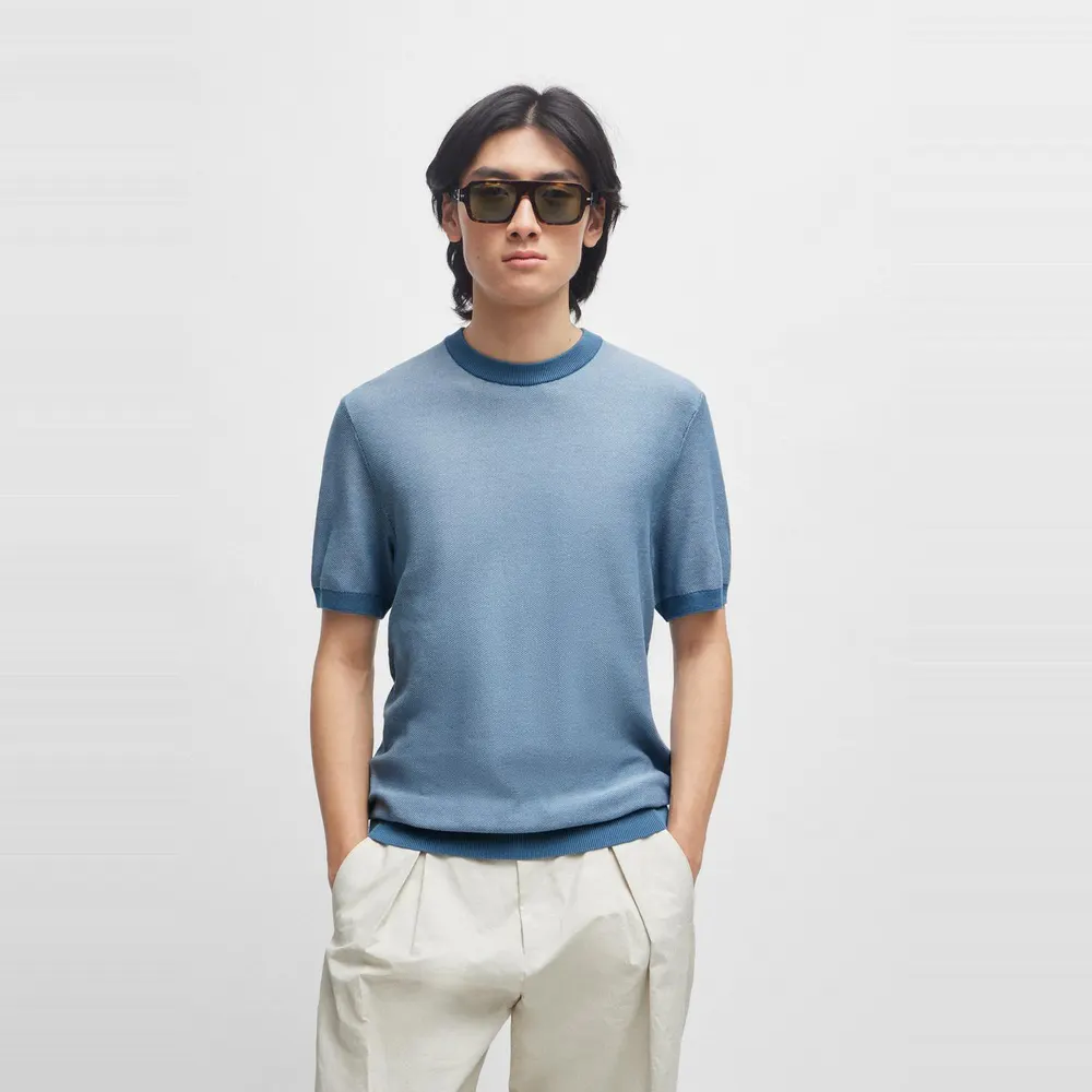 Boss Men's Tantino Knitted T-Shirt detail 2