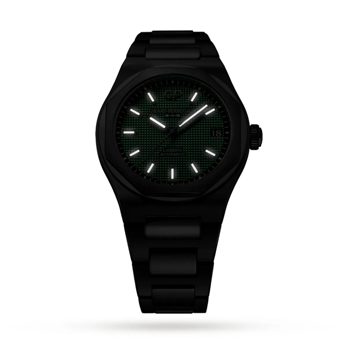 Girard Perregaux Laureato Green 42mm in Green, additional product view 3