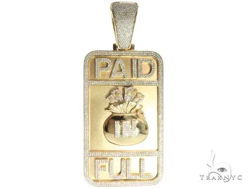 RINA - For Him FACTORY Custom Diamond Pendant - Paid In Full 63921 in Rose Gold – Pendant