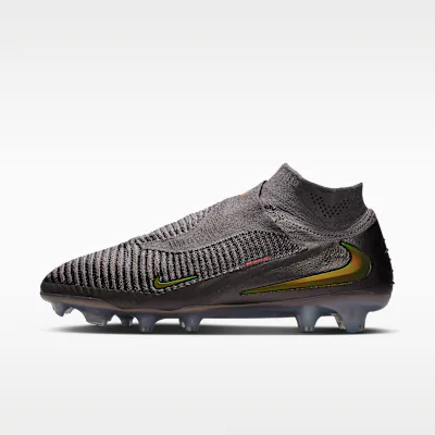 Nike Phantom 6 High Elite LV8 Firm-Ground Football Boots - Medium Ash/Black/Gold Amber