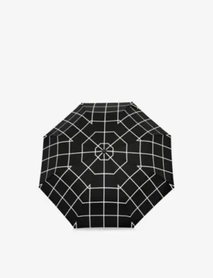 ORIGINAL DUCKHEAD Compact Duck Grid-Pattern Umbrella in BLACK, additional product view 2