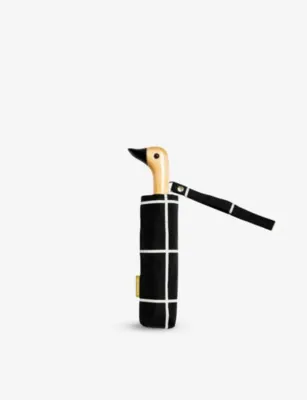 ORIGINAL DUCKHEAD Compact Duck Grid-Pattern Umbrella in BLACK, additional product view 3