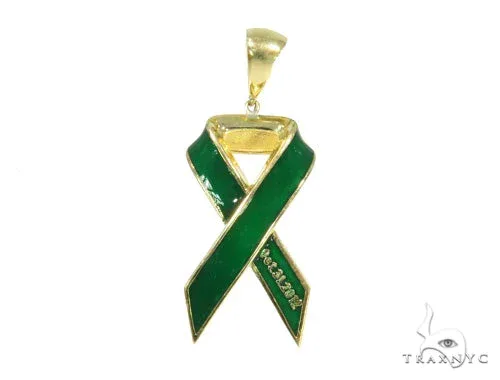 RINA - For Him FACTORY Green Enamel Gold Pendant 44517 in Rose Gold – Pendant