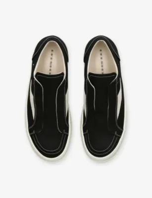 DRKSHDW Vintage Laceless Canvas Trainers - EUR 42 / 8 UK MEN in BLK/WHITE, additional product view 2