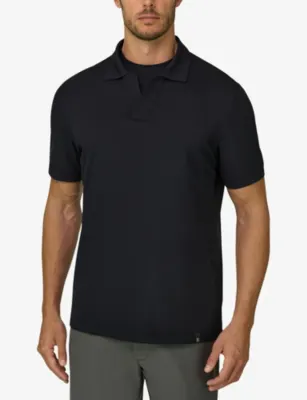 BOGGI MILANO Open-Collar Stretch Cotton-Blend Polo detail 3