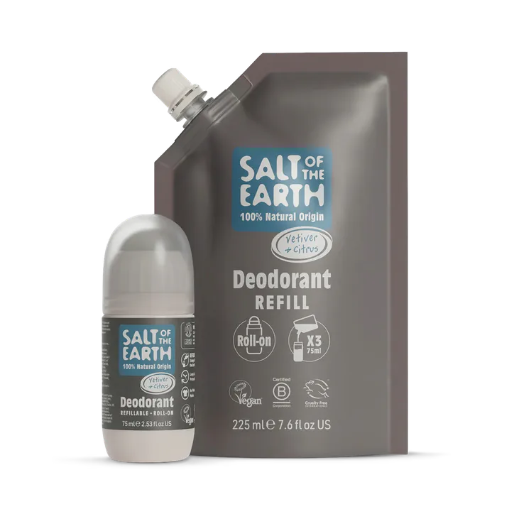 Salt of the Earth Vetiver & Citrus Roll-On Refill Pouch