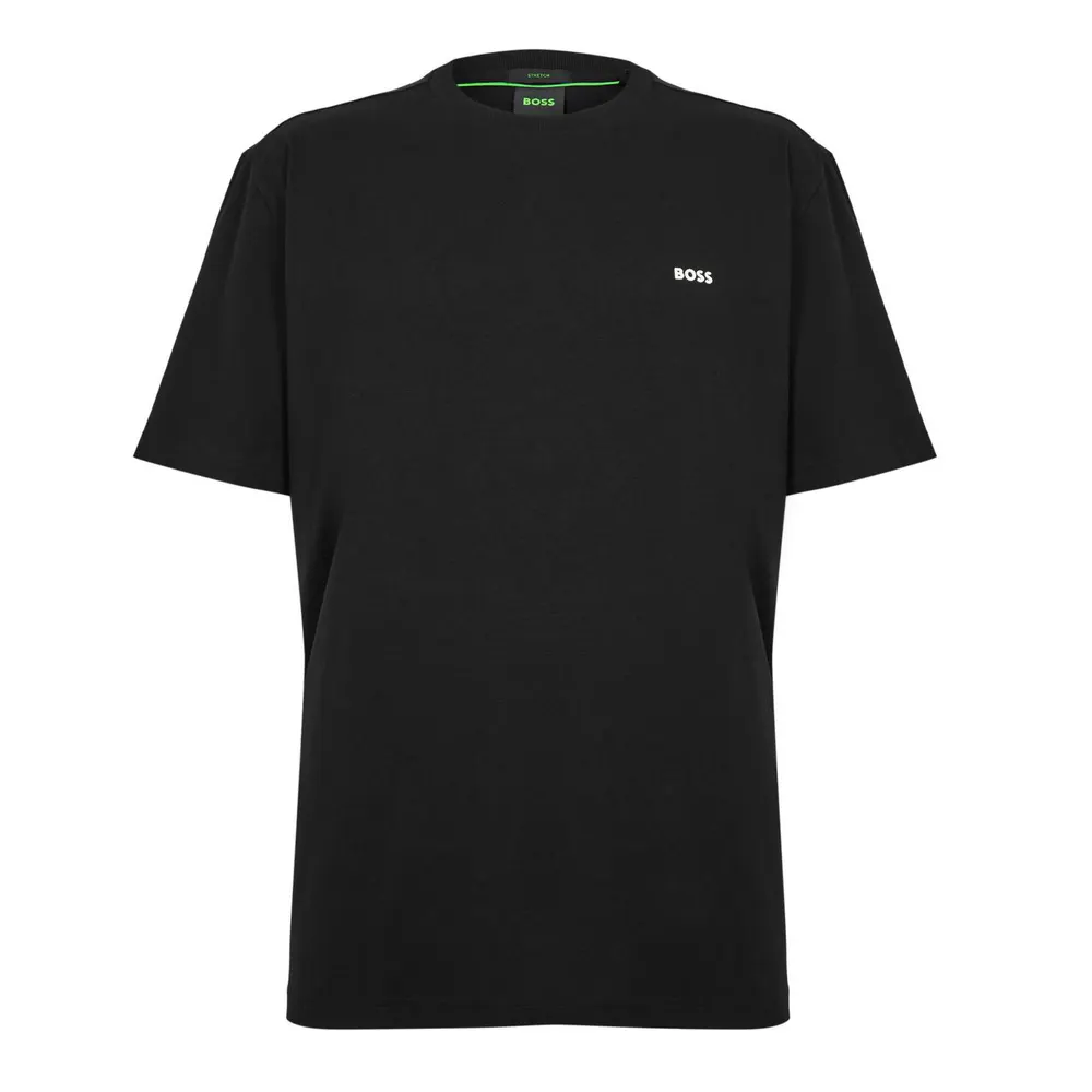 Boss Mens BOSS GREEN T-Shirt with Logo Design Stretch Cotton