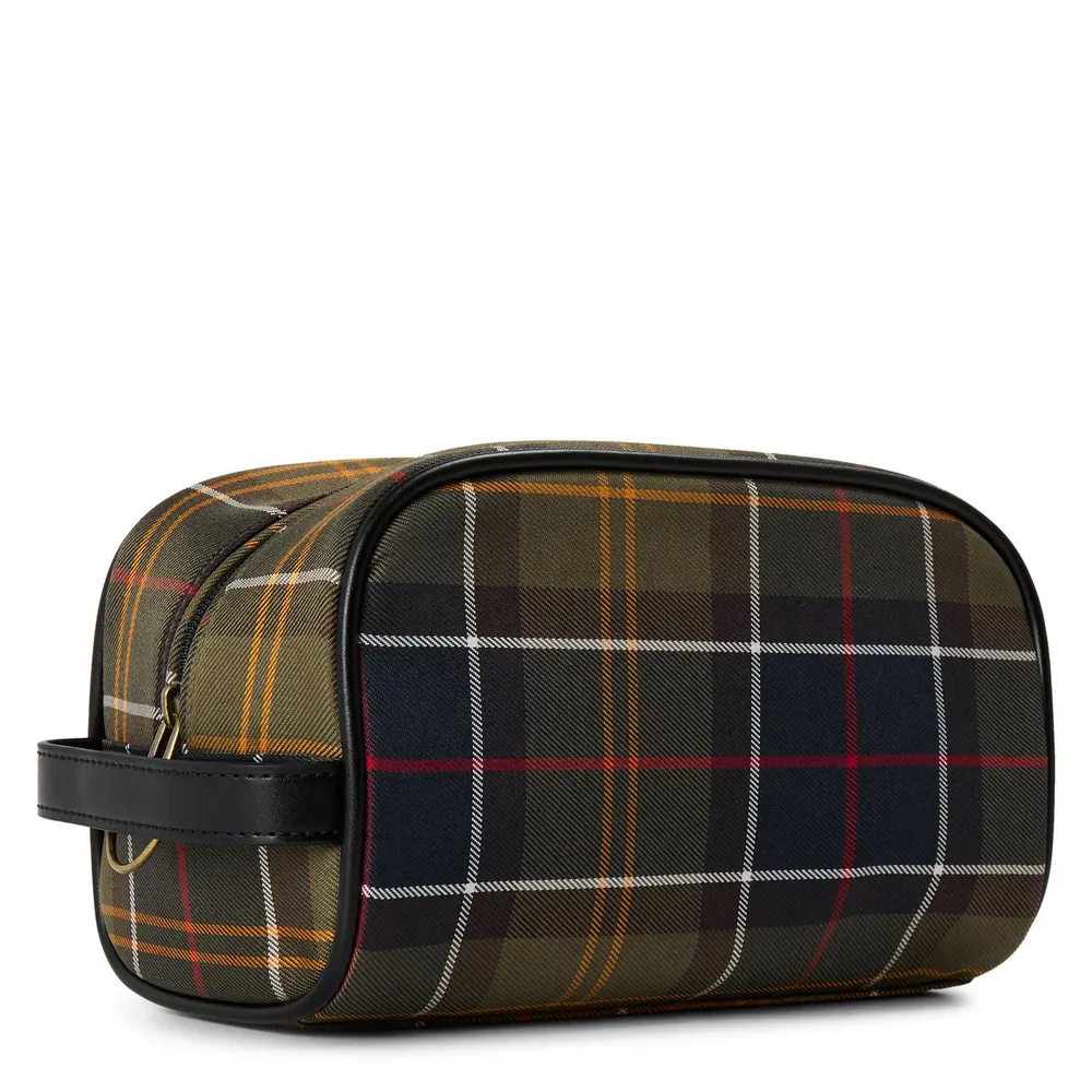 Barbour Tartan Washbag detail 2