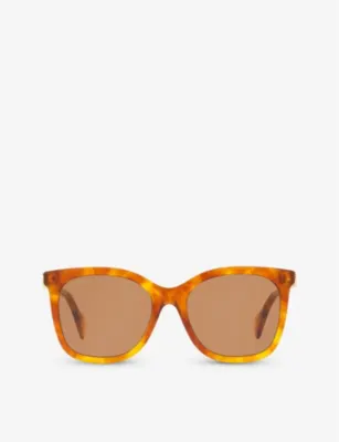 GUCCI GG1071S square-frame tortoiseshell acetate sunglasses