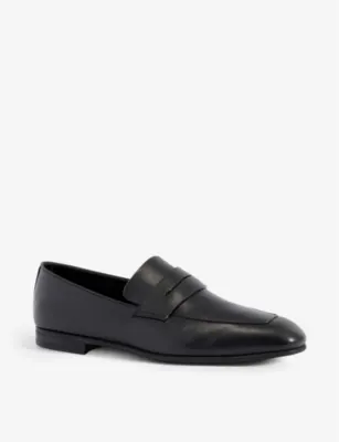 ZEGNA L'Asola leather penny loafers - EUR 40.5 / 6.5 UK MEN in NAVY, additional product view 3