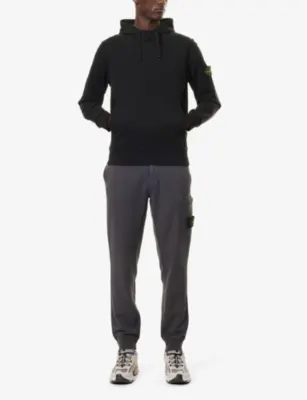 STONE ISLAND Kangaroo-Pocket Brand-Badge Cotton-Jersey Hoody detail 2
