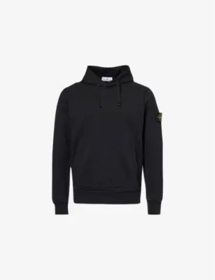 STONE ISLAND Kangaroo-Pocket Brand-Badge Cotton-Jersey Hoody