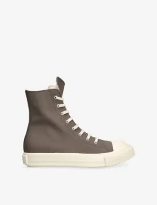 DRKSHDW Contrat-Toe Canvas High-Top Trainers - EUR 40 / 6 UK MEN in TAUPE – Mens | Trainers | Lace up trainers