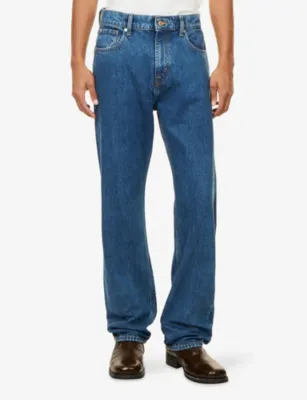 7 FOR ALL MANKIND Modern Straight-Leg Cotton Denim Jeans detail 3
