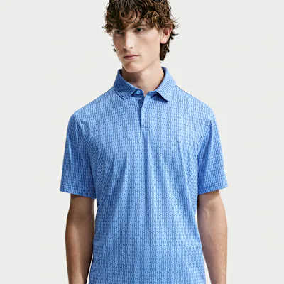 Nike Velocity Men's Dri-FIT Printed Golf Polo - University Blue/University Blue/White
