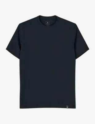 BOGGI MILANO Short-Sleeved Branded-Tab Stretch-Cotton T-Shirt