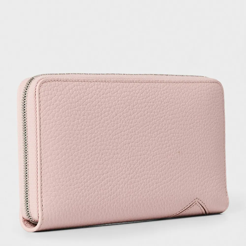 Tiffany Zipped Wallet Zip-Around Multiple Card Slots Coin Purse in Pink, additional product view 2