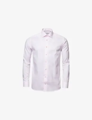 ETON Micro-Print Contemporary-Fit Cotton-Poplin Shirt - LIGHT PURPLE - 19.75 detail 3