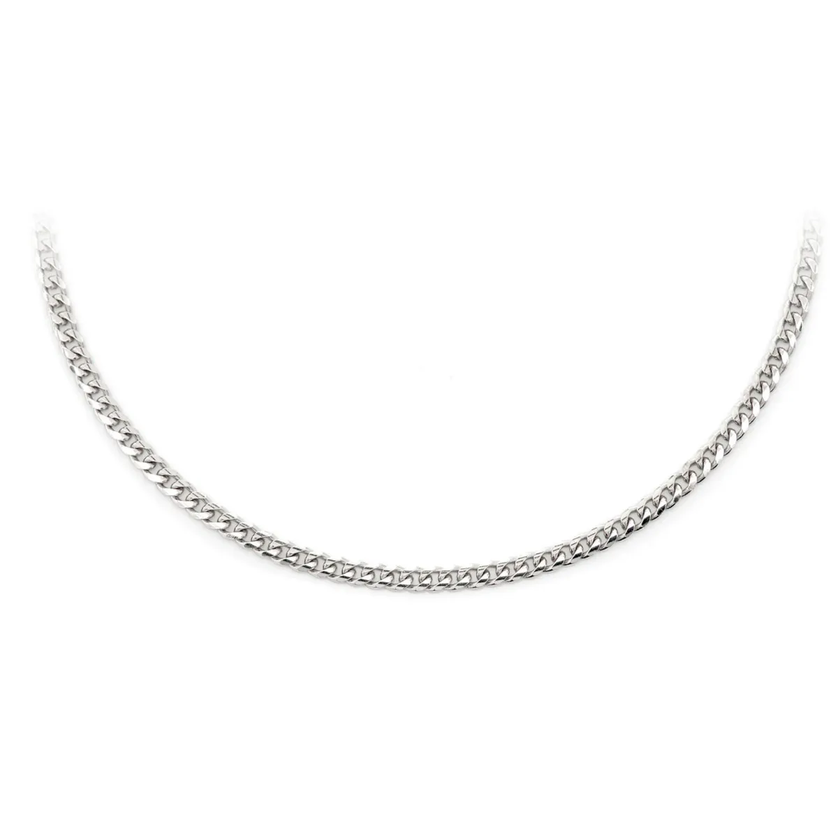 For Him Miami Cuban Gold Chain in 2mm / White Gold / 22" – Chain