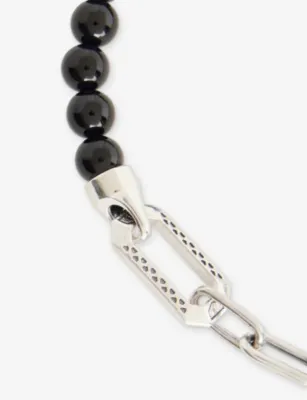 THOMAS SABO Chain-Link Beaded Sterling-Silver Onyx Bracelet detail 3