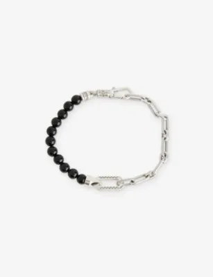 THOMAS SABO Chain-Link Beaded Sterling-Silver Onyx Bracelet
