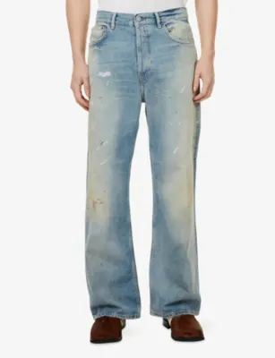 ACNE STUDIOS Paint-Splatter Trafalgar Cotton-Blend Jeans - 33/32 detail 3