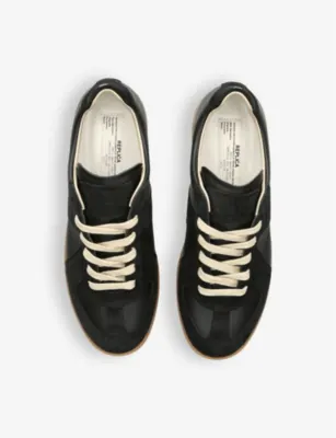 MAISON MARGIELA Replica panelled leather low-top trainers - EUR 47 / 13 UK MEN detail 2