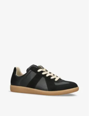 MAISON MARGIELA Replica panelled leather low-top trainers - EUR 47 / 13 UK MEN detail 3