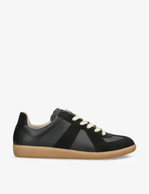 MAISON MARGIELA Replica panelled leather low-top trainers - EUR 47 / 13 UK MEN