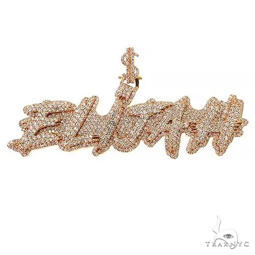RINA - For Him CUSTOM Custom Made Diamond Name Pendant 68759 in Rose Gold – Pendant