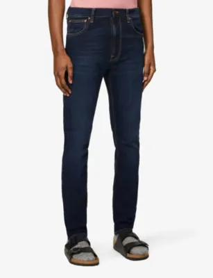 NUDIE JEANS Lean Dean slim-fit tapered-leg stretch-denim jeans - 31/32 in New Ink, additional product view 3