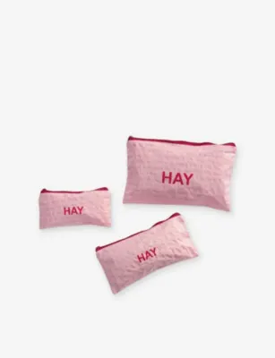 HAY Candy Mono Plastic Wash Bag Set Of Three