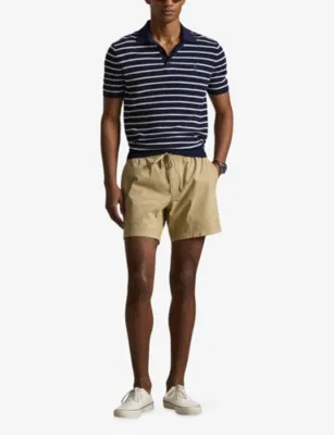 POLO RALPH LAUREN Logo-Embroidered Seersucker Cotton-Blend Shorts detail 2