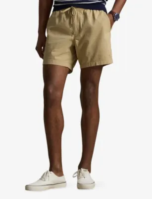 POLO RALPH LAUREN Logo-Embroidered Seersucker Cotton-Blend Shorts detail 3