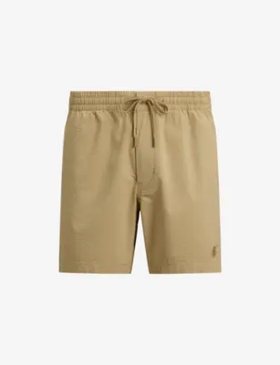 POLO RALPH LAUREN Logo-Embroidered Seersucker Cotton-Blend Shorts