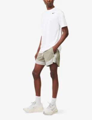 For Him "Dri-FIT 5"" Lined Running Shorts" in Light Army/fog/silver, additional product view 2