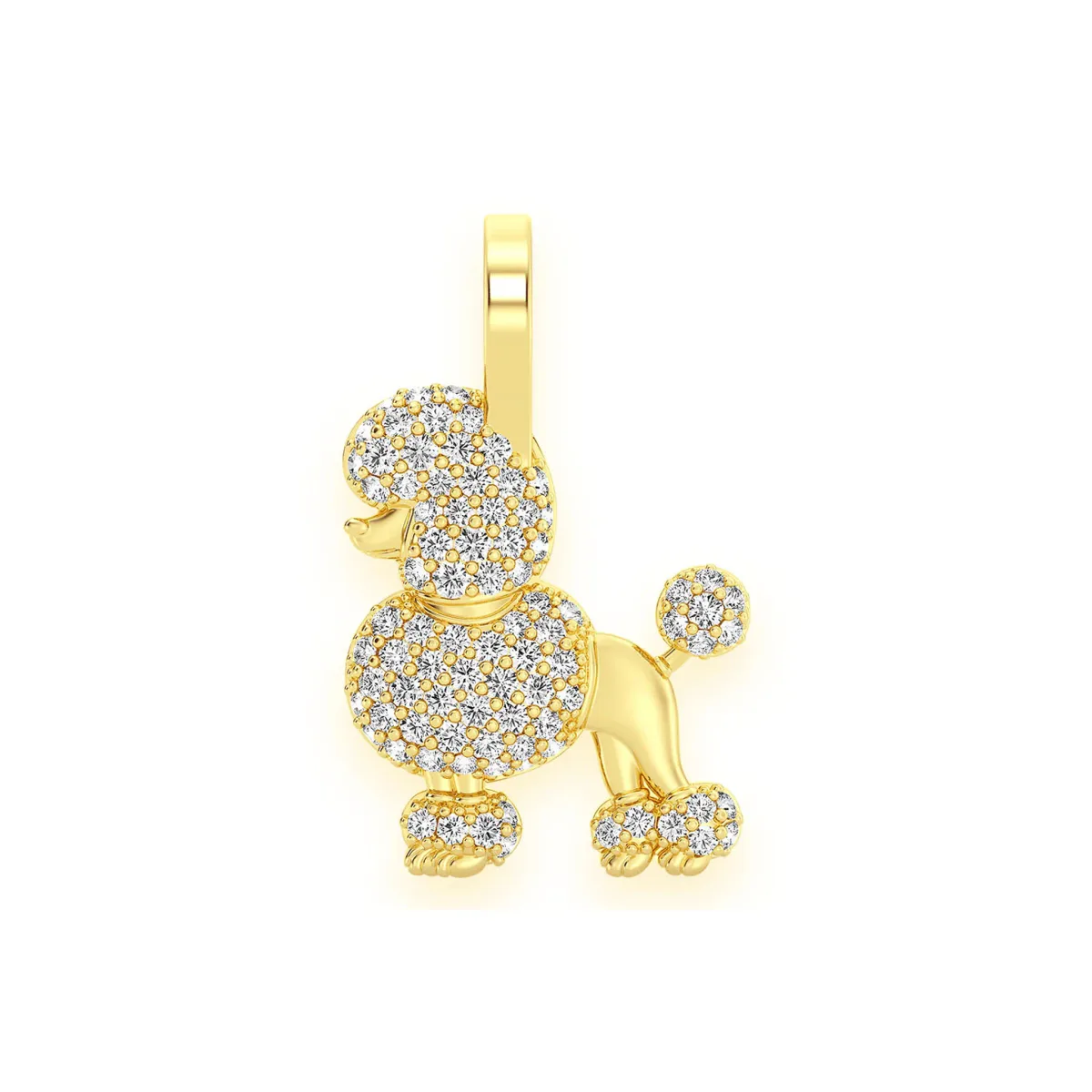 For Him Poodle Diamond Pendant in Rose Gold / Natural Diamond – Pendant